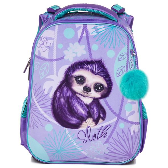 Рюкзак Hatber ERGONOMIC Classic -Пушистый ленивчик- 37X29X17 СМ EVA материал светоотраж. 2 отделения 2 кармана в комплекте бейдж на рулетке , 